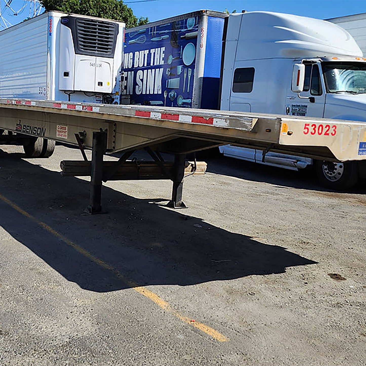 2012 53' Benson Flatbed trailer spread axle